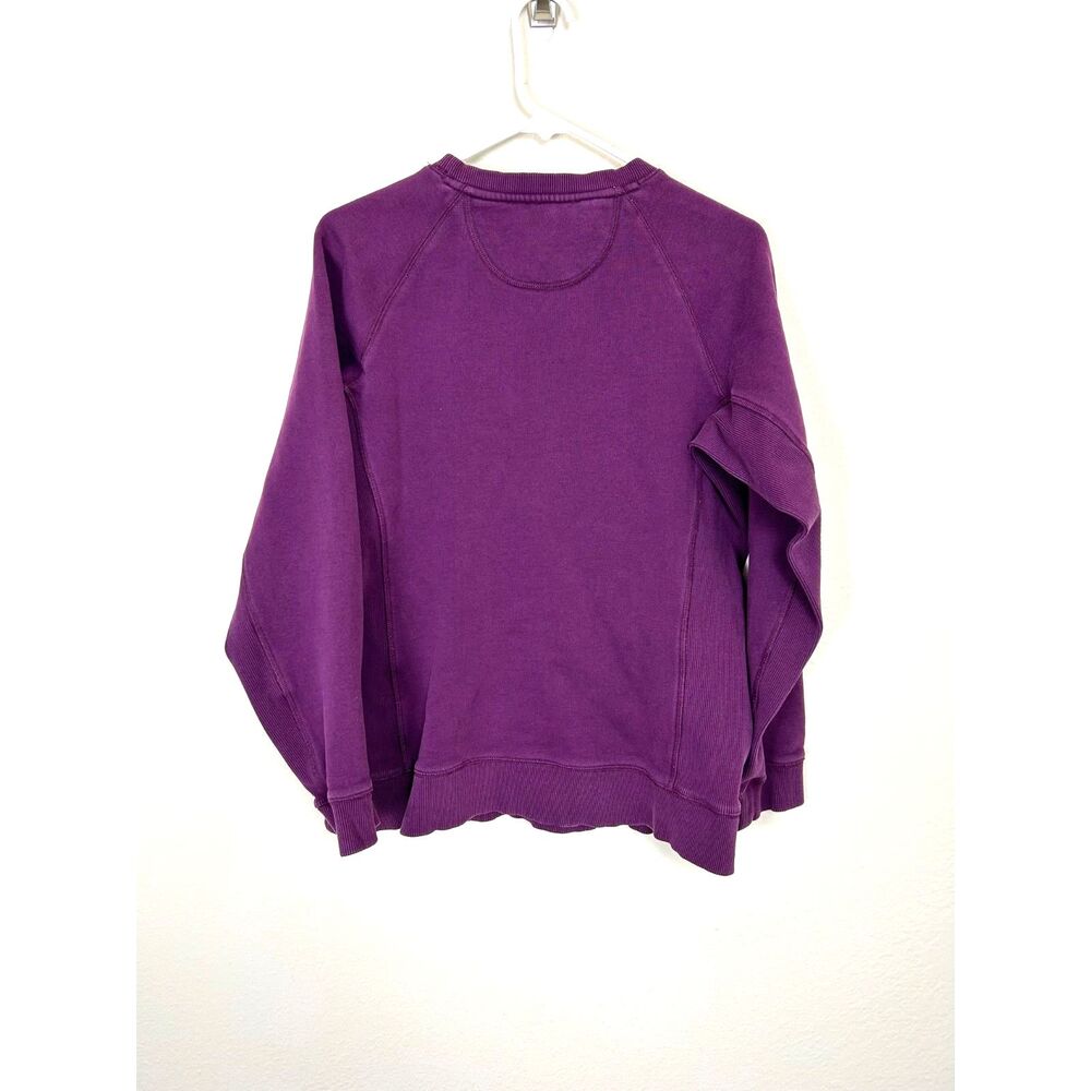 Duluth Trading Sweatshirt Women's M Purple Zip Pocket Heavyweight CrewNeck - Picture 2 of 10